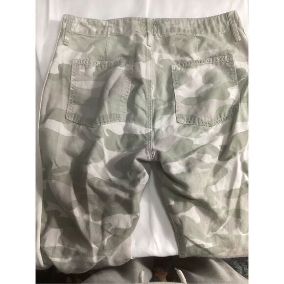 MOTHER The Shaker Chop Crop Sz 28 Desert Camo Frayed Hem - Picture 7 of 9